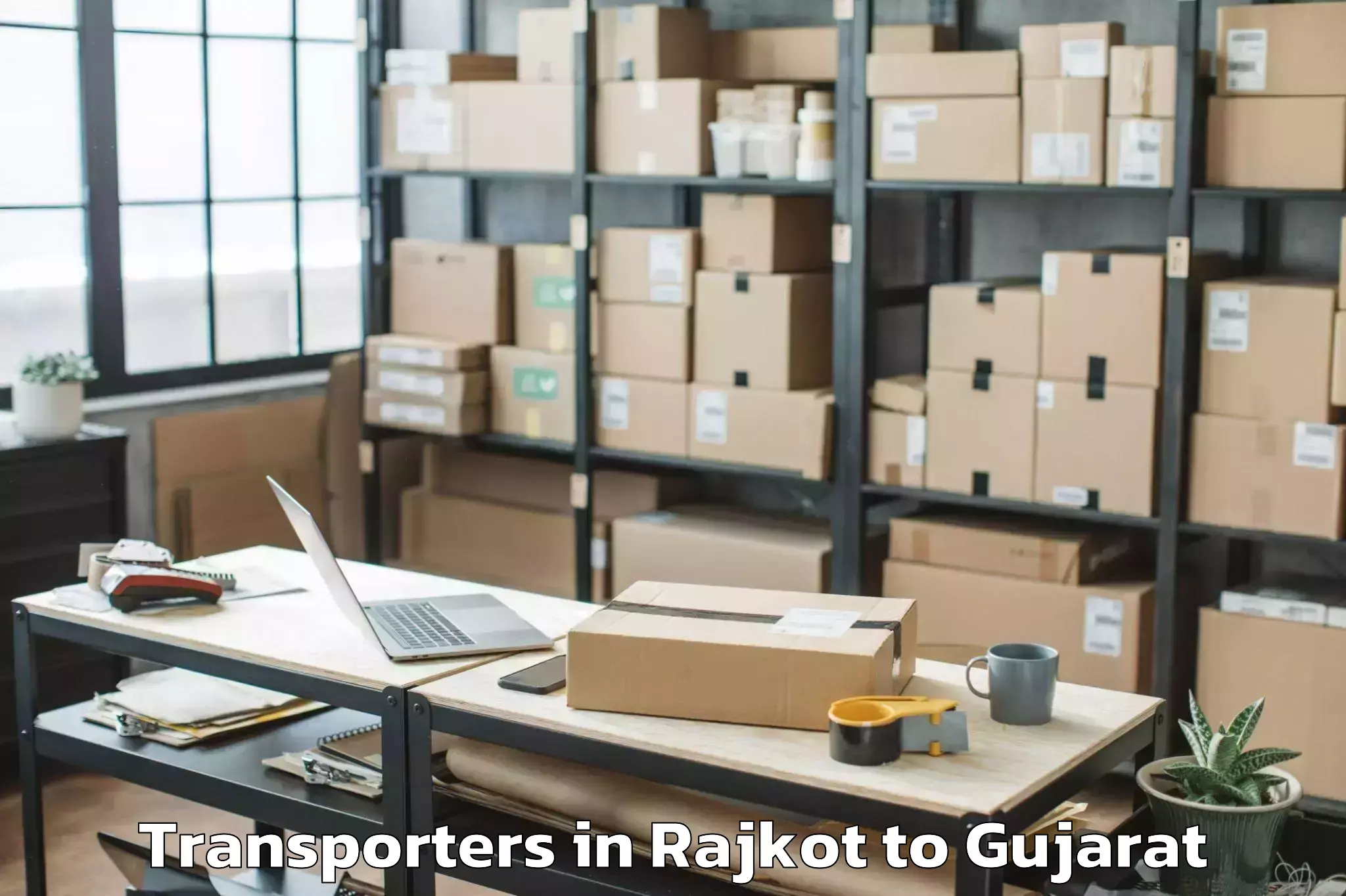 Reliable Rajkot to Vaghodia Transporters